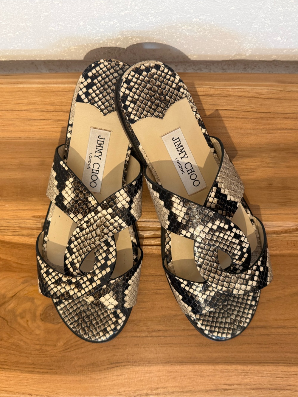Jimmy Choo Snakeskin Sandals Size 38